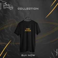 Dark Hunter Anime T-Shirt – Solo Leveling Inspired Shadow Tee | Unisex Flame Graphic Shirt S-4XL
