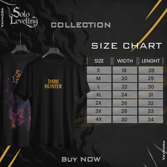 Dark Hunter Anime T-Shirt – Solo Leveling Inspired Shadow Tee | Unisex Flame Graphic Shirt S-4XL