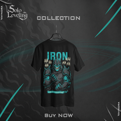 IRON Solo Leveling Anime T-Shirt β Shadow Army Manga Tee, Gothic Monster Design Shirt, Otaku Streetwear Gift