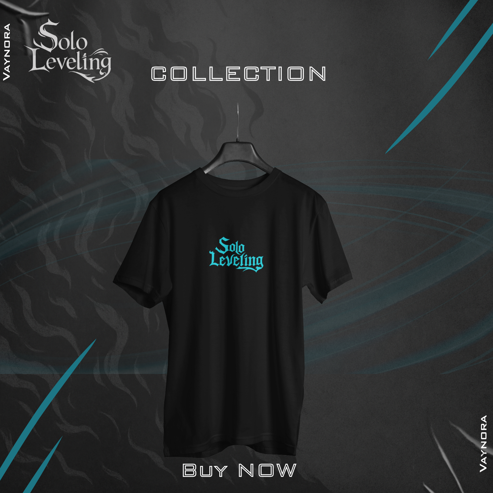 Eidolon Shadow Anime T-Shirt – Solo Leveling Inspired Graphic Tee | Unisex Dark Flame Shirt S-4XL