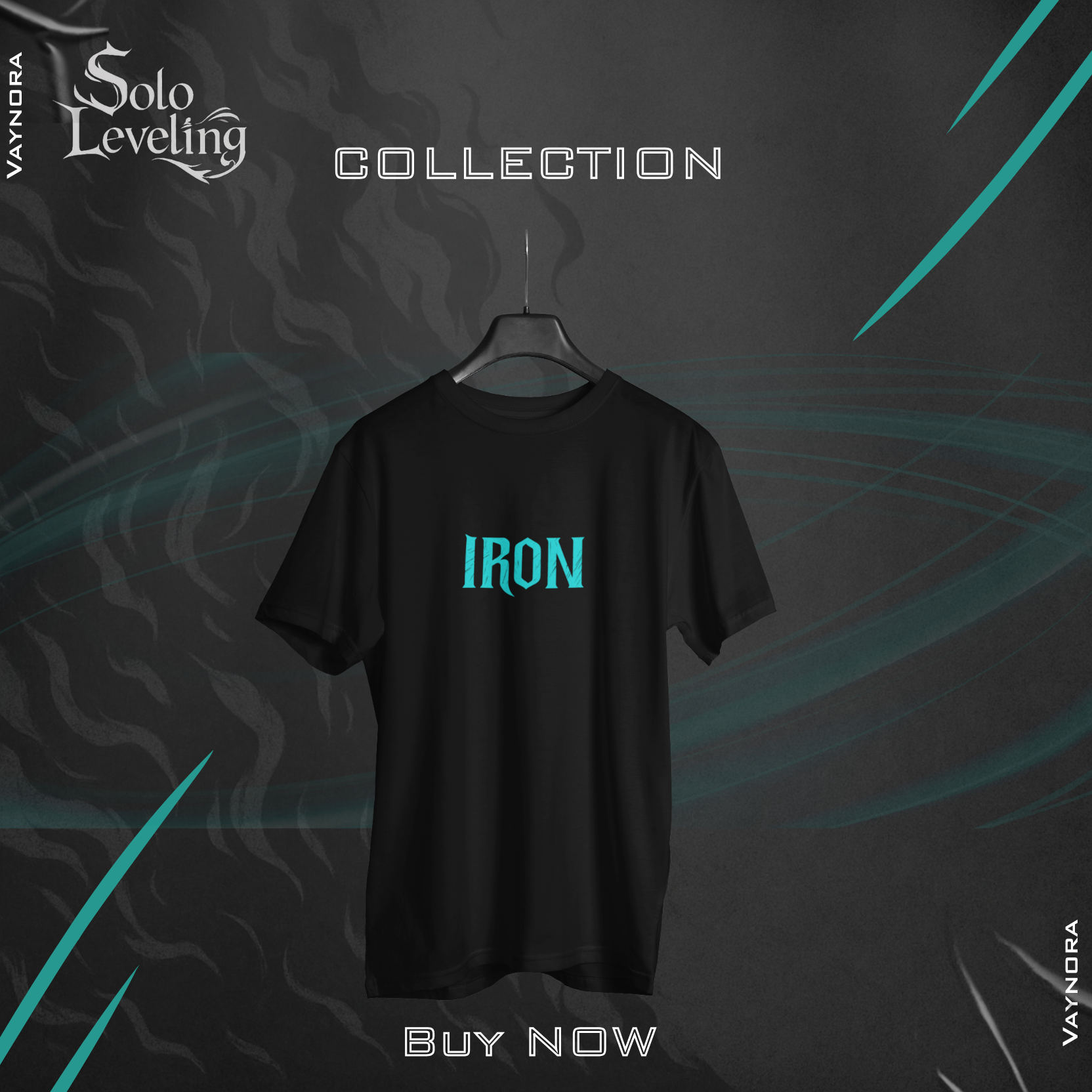 IRON Solo Leveling Anime T-Shirt – Shadow Army Manga Tee, Gothic Monster Design Shirt, Otaku Streetwear Gift